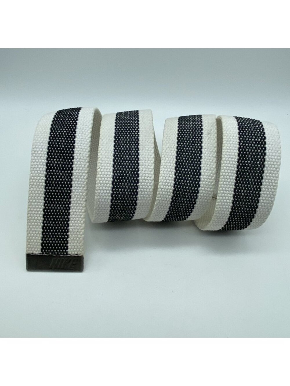 Nike Belt Strap Only White Black Cotton Canvas 38" x 1.5" No Buckle